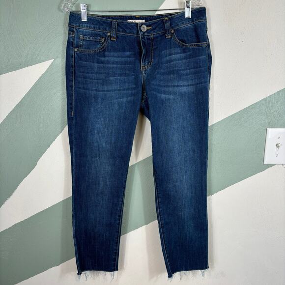 Cabi Jean's Women's Size 8 Low Rise Dark Wash Five Pocket Skinny Denim Jeans - Picture 11 of 12